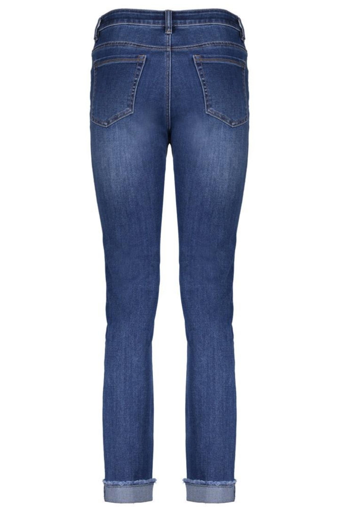 SLIM FIT JEANS MET OMGESLAGEN BROEKSPIJPEN 51517 10 000811 STONEWASH DENIM